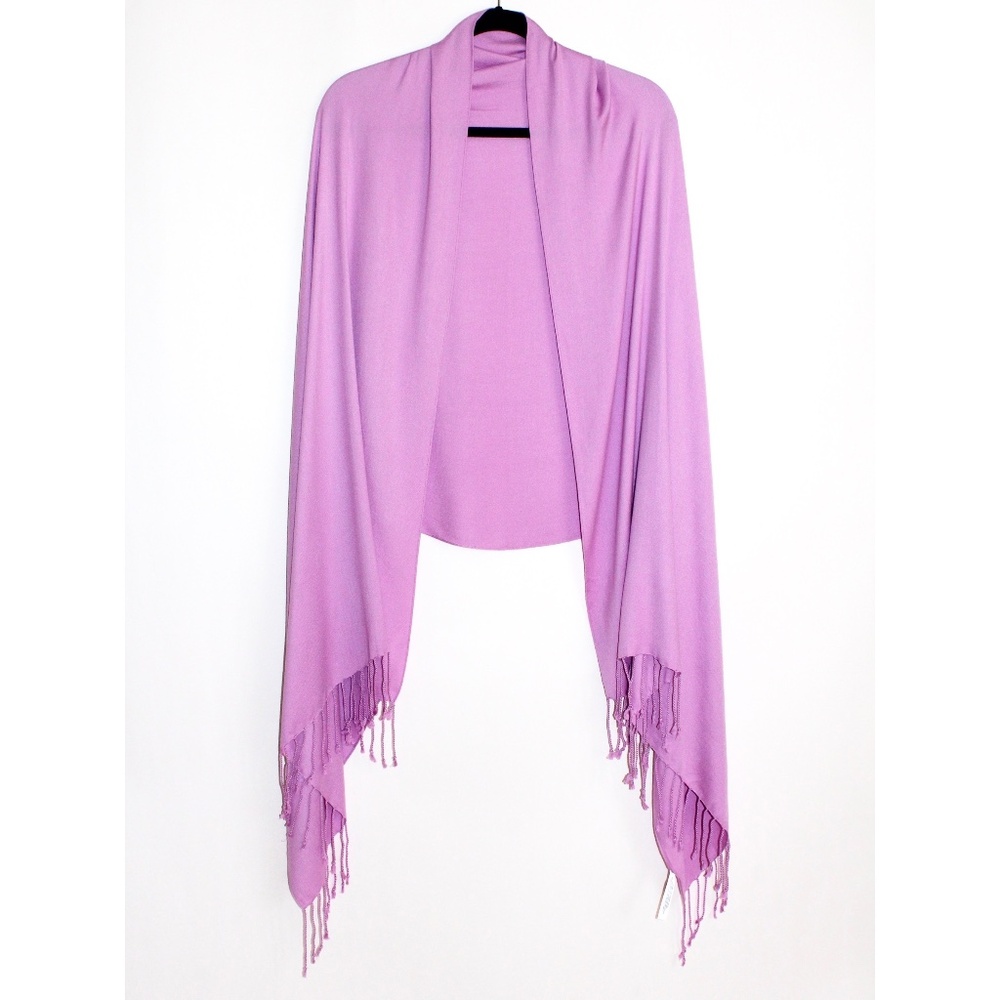 Talbots Tassel Fringe Scarf in Orchid